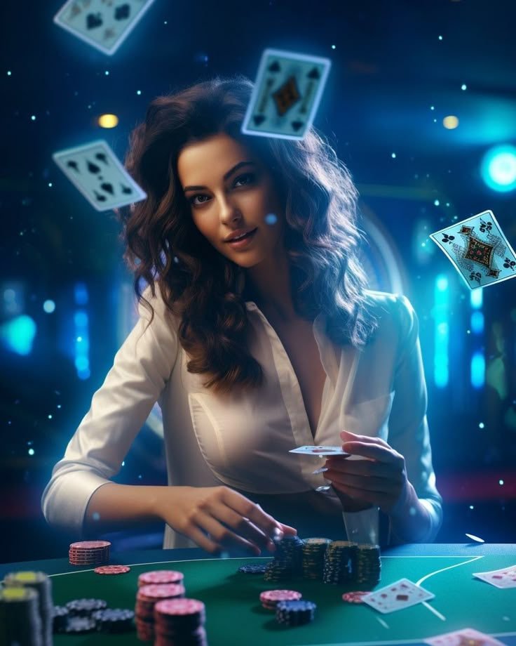 Dealer membagikan kartu blackjack di meja kasino live Badai4D dengan suasana kasino premium